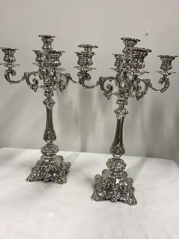 Pair
Silver
Chandeliers.